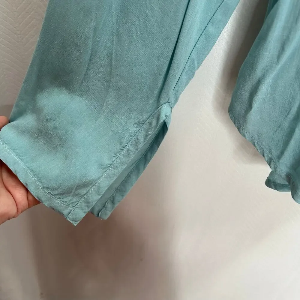 Bella Dahl teal blouse